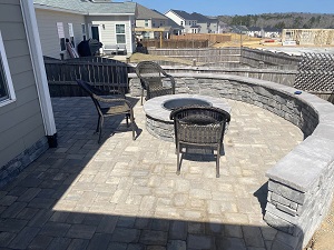 Hardscape with fire pit